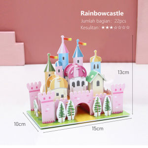 Bevavar Mainan Edukasi Puzzle 3D Anak DIY Bahan Foam Miniatur DIY Mainan Edukasi Puzzle