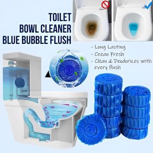 10PCS Magic Auto Toilet Bowl Cleaner Blue Bubble Flush Bathroom Toilet Clean