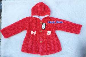 Jaket Bulu Anak Cewe Hoddy 0-5 tahun