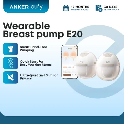 [BESTSELLER] eufy by Anker E20 Wearable Breast Pump with Warming Feature – Hands-Free Portable & Comfortable Pumping
