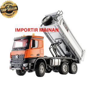rc dump truck HUINA 1598 2.4ghz 6WD 1:14 full propo 14CH metal alloy bucket mainan alat berat remote control toys