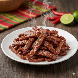 หมูแดดเดียว สันคอหมู สูตรพอดีคำ (ขนาด 200 กรัม )