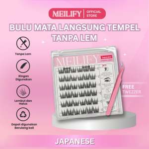 MEILIFY - Bulu Mata Tanpa Lem [JAPANESE] Bulmat / Eyelash Extension Bulumata Palsu Langsung Tempel