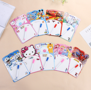 Mainan Edukasi Anak Papan Tulis Spidol Anak Motif Karakter Kartun