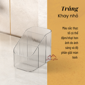 [Cao cấp] Khay để bàn nhựa trong suốt khay đựng mỹ phẩm kệ để đồ trang điểm - M125