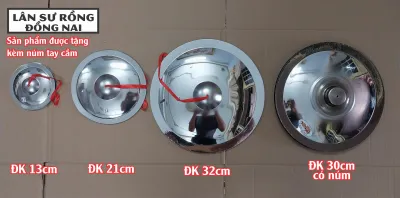 Chập cheng inox nạo bạt inox chập cheng múa trống lân 1 cặp (Tặng kèm núm tay cầm)
