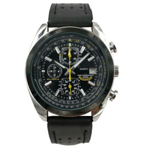 Mens Watch Blue Angels Pilot Chronograph Stainless Steel Quartz Triple Subdials Six Hands Analog Multifunction Dress Business Casual