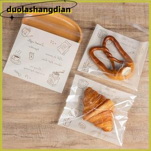 [Duola] ถุงพลาสติกปิดผนึกแบบมีกาวในตัว50ชิ้นสำหรับบรรจุภัณฑ์เบเกอรี่ครัวซองต์งานปาร์ตี้บิสก คุกกี้ขนมปังและบรรจุภัณฑ์เค้ก