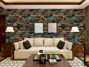 Wallpaper Retro style PVC Self Adhesive 10metersX45cm Waterproof Sticker home decor