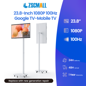 【SG Local Warehouse】ZSCMALL 23.8 FHD Mobile TV 1080P 100Hz Google TV/Wireless Smart TV Swing Lifestyle Smart Display Wireless built-in 5000mah battery Portable Monitor Ergonomic Movable Stand.
