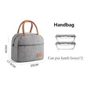 Lunch Bag Insulated Tote Cooler Leakproof Foldable Wide Open Oxford Cloth Office School Picnic Matibay Sulit