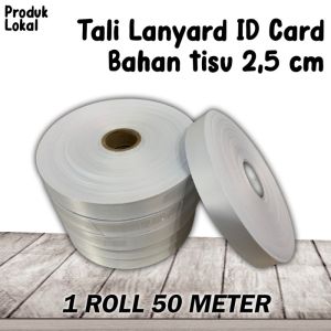 Tali Lanyard ID card bahan tisu 25 cm /Printing Sublim