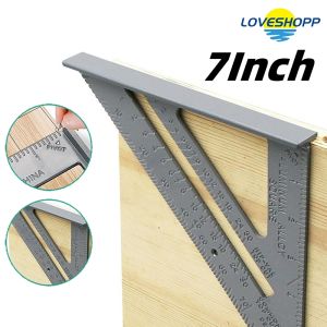 7Aluminum Alloy Triangle RulerAngle Protractor Speed Metric Square Measuring Ruler For Building Framing Woodwork Tools