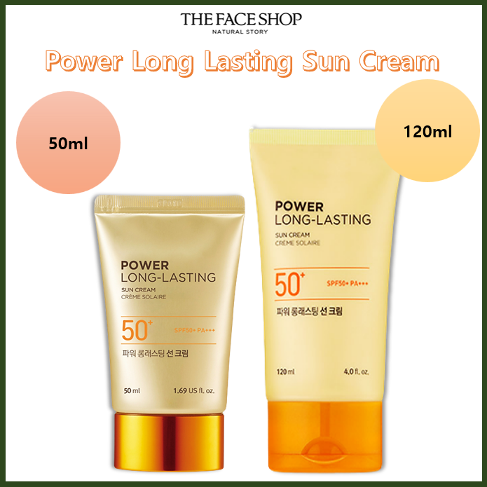 [THE FACE SHOP] Power Long Lasting Sun Cream 50ml / 120ml / Darcygom ...