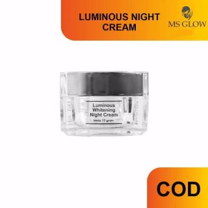 COD - Ms Glow Luminous Night Cream - 100% Original Ms Glow - Bpom - Mencerahkan Kulit Wajah - Skincare Beauty - Ms Glow - Meremajakan Kulit - Menghilangkan Garis Garis Halus