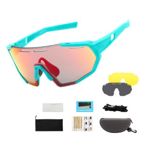 เด็กขี่จักรยานแว่นตากีฬาเด็กวิ่งแว่นตาโพลาไรซ์ป้องกันลมป้องกันรังสียูวีแว่นตากันแดดกลางแจ้ง