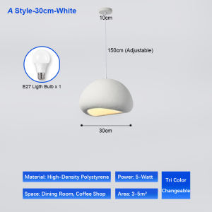 LANTU โคมไฟของแขวนตกแต่ง3สีที่ห้อยไฟสไตล์ครีมทาหน้าร้านตัดเสื้อ50ซม. โคมไฟระย้าร้านอาหาร