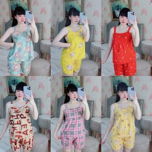 Đồ ngủ nữ❣️FREE SHIP❣️Đồ ngủ 2 dây lụa cao cấp mềm mại xinh xắn < 58kg