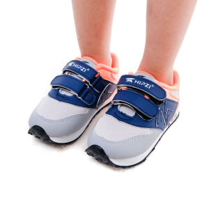 HIPZI Sepatu Anak Sneaker Anak Kecil Cewek Cowok Perempuan Laki Laki Sport Sekolah Sd Tk Paud Hnb Abu Navy Orange
