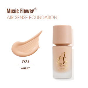 Music Flower Waterproof and sweat resistant lightweight and non stick oil control not easily discolored soft and lightweight texture long-lasting and makeup free fully covered suitable for all types of skin foundation