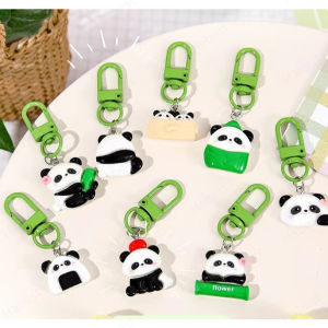 Cartoon Little Panda Keychain Cute Friend Keychain Student School Bag Hanging Decoration Bag Accessories Small Jewelry