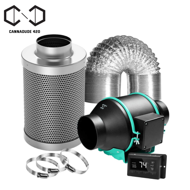 Mars Hydro 6-Inch Carbon Filter – Refillable Activated Charcoal Odor Control For Inline Fans & Grow Tents