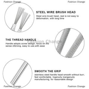 [COD] Fashion Change 7 Pin Feather Wire Texture Ceramics Tools Polymer Clay Sculpting Modeling Tool DIY Pottery Brush Pottery Tools Cake Accessories