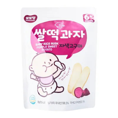 DDODDOMAM Rice Rusk Purple Sweet Potato Baby Snack
