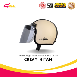 Helm Anak Bogo Garis Kaca Datar Usia 2-7 Tahun Cowok Cewek Ringan Nyaman