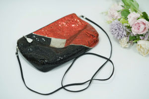 [ Woosilver ] Túi Thời Trang Vintage Đen Đỏ Cá Tính – Secondhand – TX298