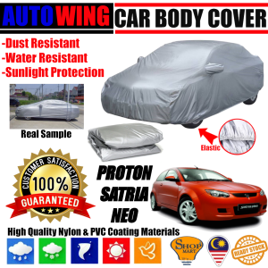 AutoWing Proton Satria Neo Full Car Body Cover Anti Scratch UV Sunlight Protection Window Cover Sunshade Sun Shade Kain Penutup Selimut Kereta