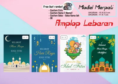 Amplop Lebaran custom Nama dan Alamat - Murah (Amplop merpati)