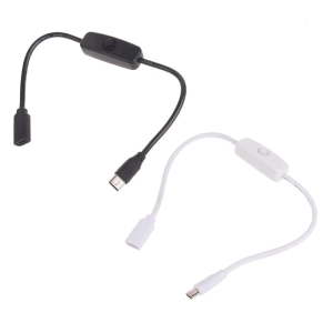 Type C Male to Female Extension Cable with ON Off Button Convenient Power Control for Phones Tablets and More