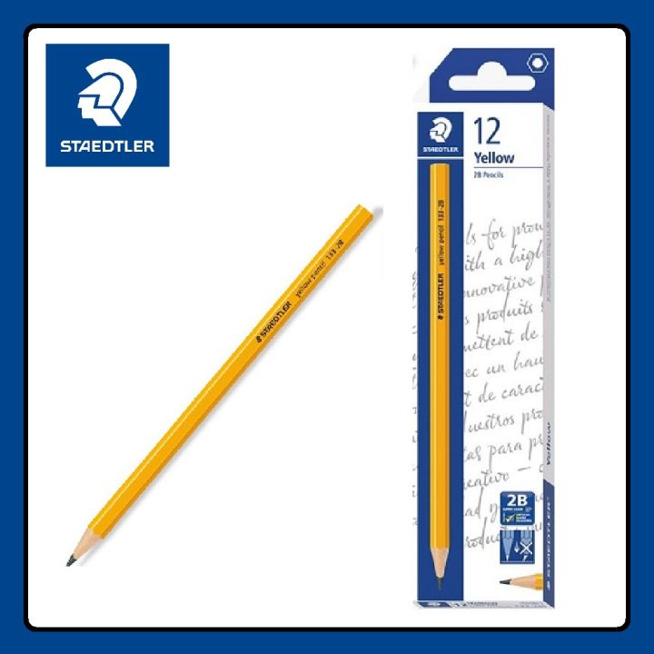 Staedtler Yellow Pencil 2B 12's 133-2B Lazada