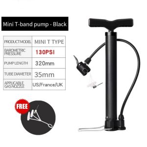 130Psi High Pressure Bike Air Pump Motorcycle Pump Air Inflator Balls With Base Tire Pump Mountain Bike