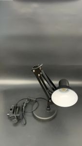 Flexible Metal Swing Arm Desk Lamp 2 in 1 Table Light With Heavy Base And C Clamp E27 Socket For Office Study Reading Dorm Room Work Home Adjustable Black White