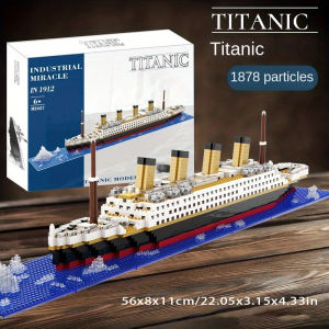 Titanic Model Blocks Building Set Toy for Kids Boys Girls 3D Micro Block Ship Boat Model DIY Bricks Kit Titanic Toy Titanic Model Ship New Year Gifts