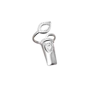 Ring s925 silver nail ring with diamond five fingers Swarovski accessories