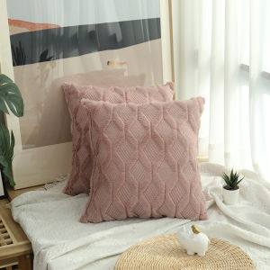 【Hot Sale】40cm/45cm/50cm diamond Velvet Throw Pillow Covers Solid Color Cushion Case Decorate Sofa Home Party Soft Square Pillowcase
