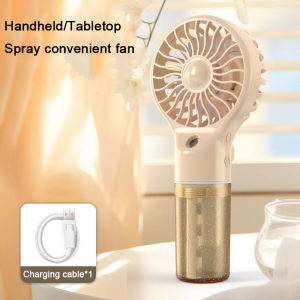 COD Handheld Fan Mini Mist Air Cooler Portable Usb Rechargeable Cooling Humidifier Summer Heat Dissipation Spray Fan For Office Home 2 in 1 spray handheld fan