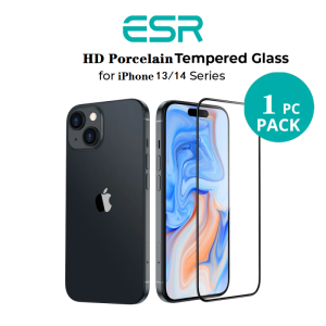 ESR 9H+Tempered iPhone Glass Screen Protector for iPhone 16/16Plus/16Pro Max/15/15Plus/15Pro/15ProMax/14/14Pro/14Plus/14ProMax/13/13pro Screen Protector （Military Grade Drop Resistant & Durable） Armantite Full Super Tempered Glass