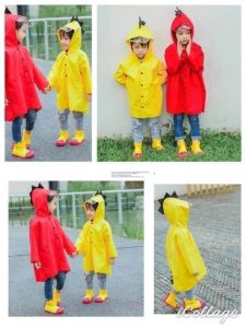 Áo mưa hình khủng long cho bé trai gái từ 3 tuổi đến 10 tuổi dễ thương