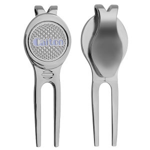 GONGL Golf Tool Golf Training Aids for Golfer Putting Green Fork Silver Golf Divot Tool Golf Pitchfork Ball Fork Golf Marker Pitch