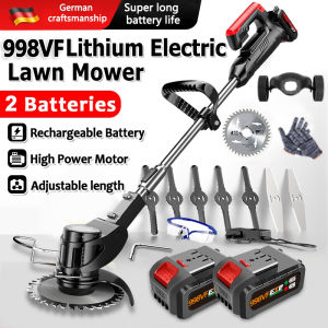 🔥1880w🔥Mesin Rumput 998VF/1298VF Bateri Cordless Grass Cutter Machine Rechargeable Electric Lawn Mower Portable Grass Trimmer Adjustable Pemotong Rumput Multifunction Garden Pruning tool 割草機