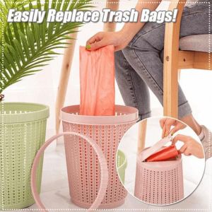 Dustbin Built-In Refill Trash bin Garbage Bags Waste Paper Fuss free EASY for Bedroom Bathroom Bin #AE353