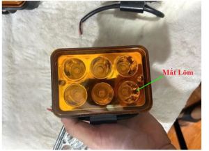 Đèn Led Trợ Sáng 6 mắt RUNLAI Điện áp DC12V-80V Cho Ôtô Xe máy Xe Công Nông Máy Công Trình... Hàng chính hãng 100%