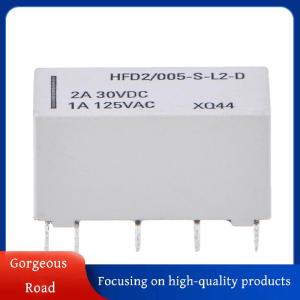 [Gorgeous] Hot Sale 5V คอยล์ bistable LATCHING RELAY DPDT 30VDC 2A 1A 125VAC HFD2/005-S-L2-D realy