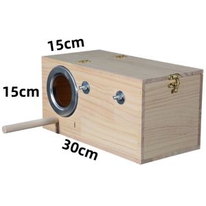 Wooden Birdhouse Nesting Box Multi Chamber Hanging Outdoor Weather Resistant Garden Decoration Breeding House