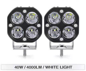 CPA (1pc) MOTORCYCLE AND CAR 4 LED 40W HEADLIGHT FOG LIGHT WORK LIGHT SPOT DRIVING