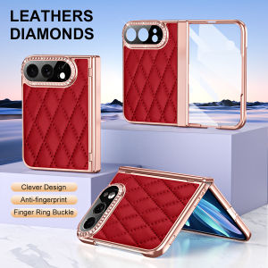 0930[Local Stock] Christmas Halloween Golden Glitter Diamond For ne Fold IPhone Ultra 18 Ultra  Leather Hinge Phone Case Glass Screen Protector h261009